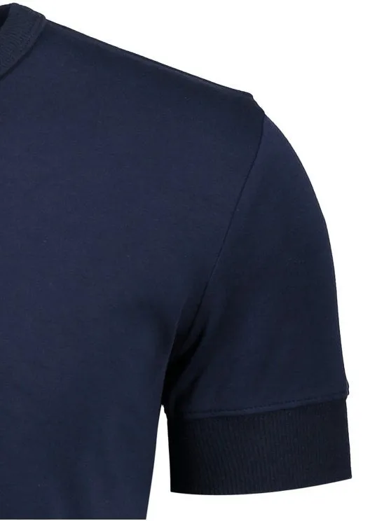 Trendy Crewneck Short Sleeve Henley Mens Top