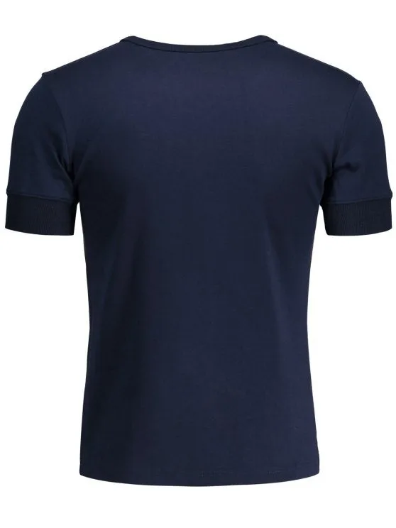 Trendy Crewneck Short Sleeve Henley Mens Top