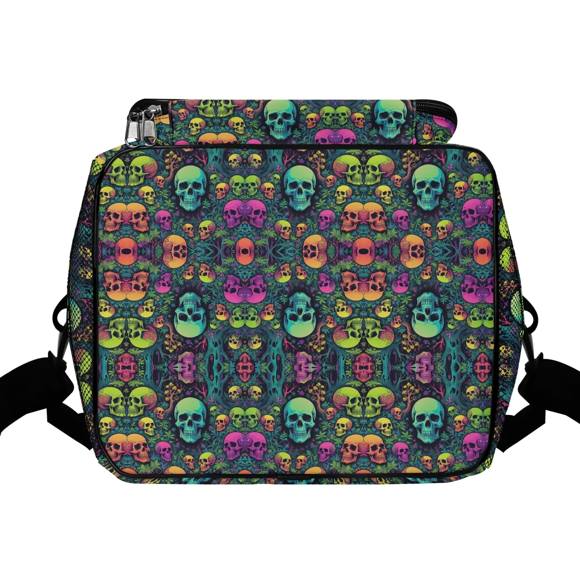 Trippy Skulls Insulated Leakproof Cooler Bag Lunch Box