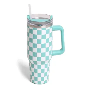 Tumbler- 40 oz Checkered Pattern