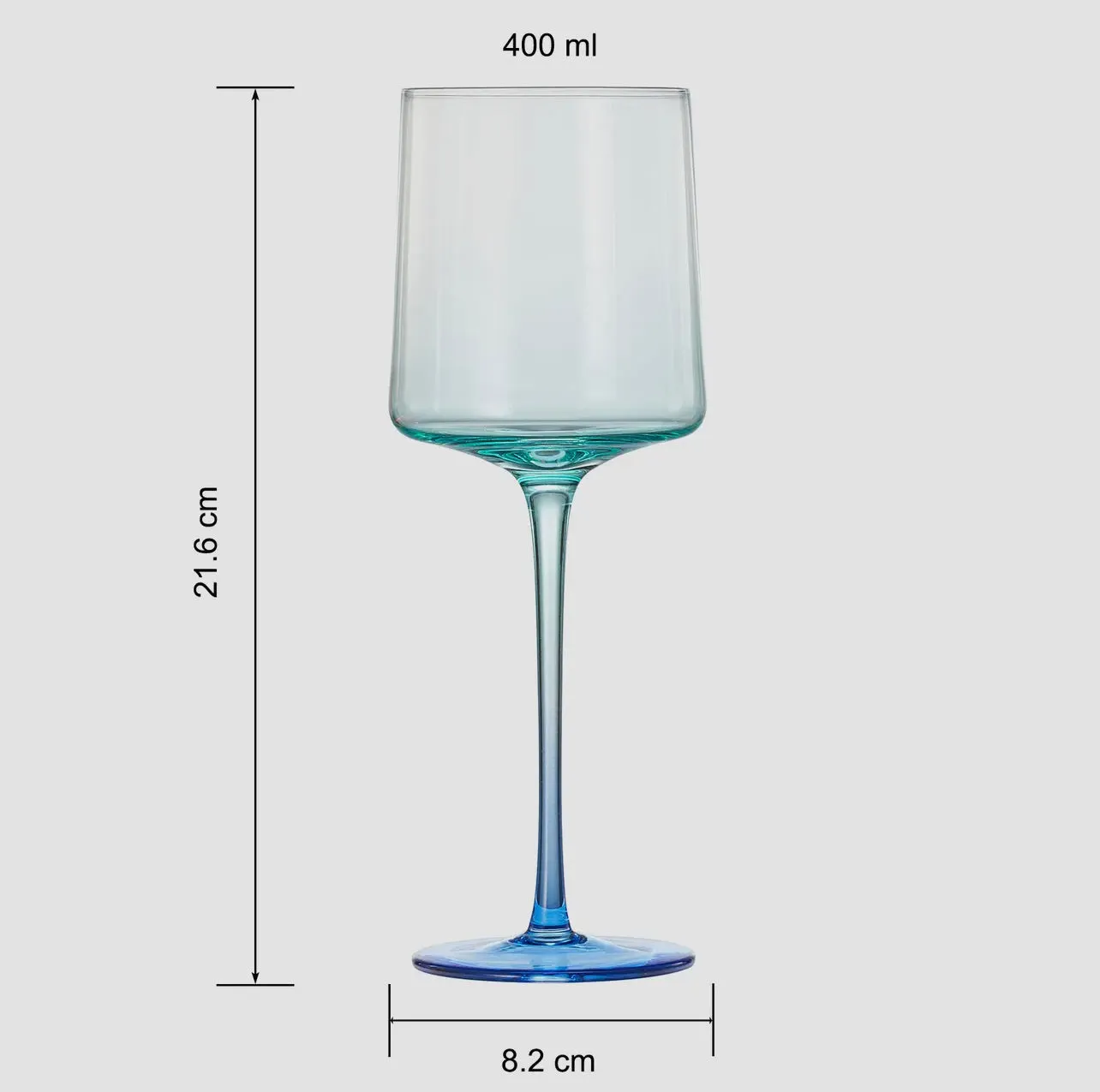 two tone crystal wine glass {set of 4}