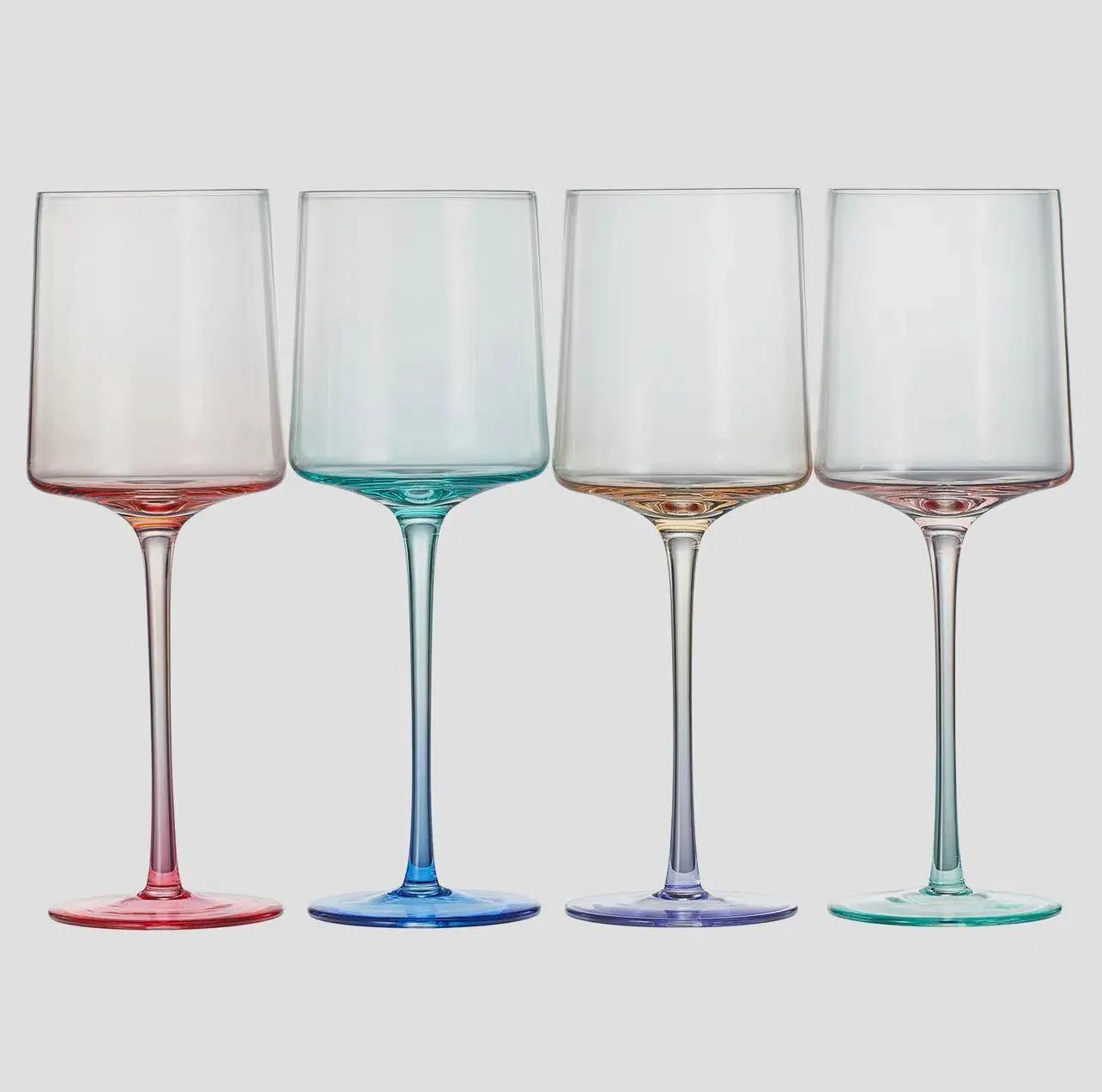 two tone crystal wine glass {set of 4}