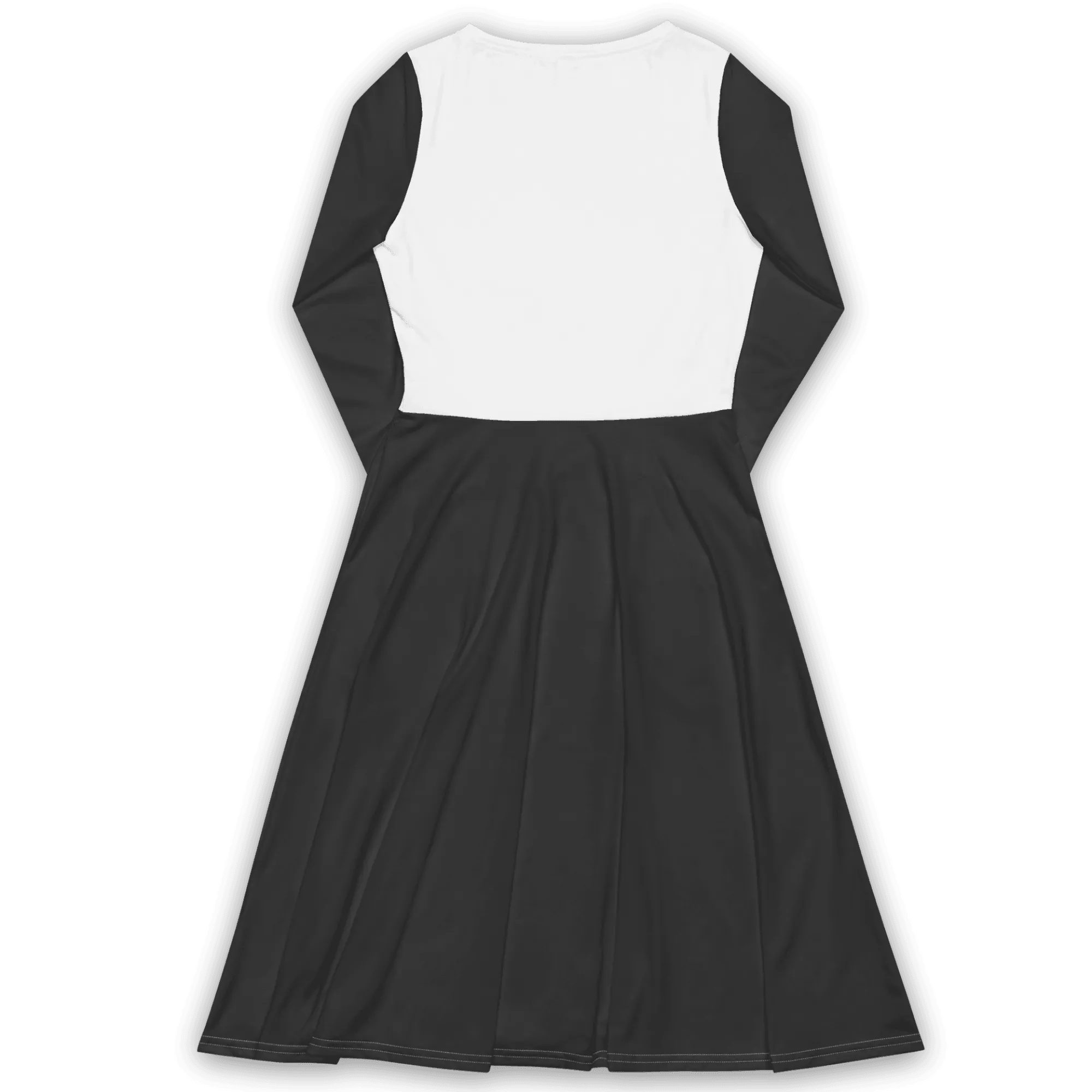 'Two Tone' Long Sleeve Midi Dress