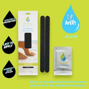 Ultimate Anti-Slip Grip: Self-Adhesive Safety Stickers - 8 Black Strips