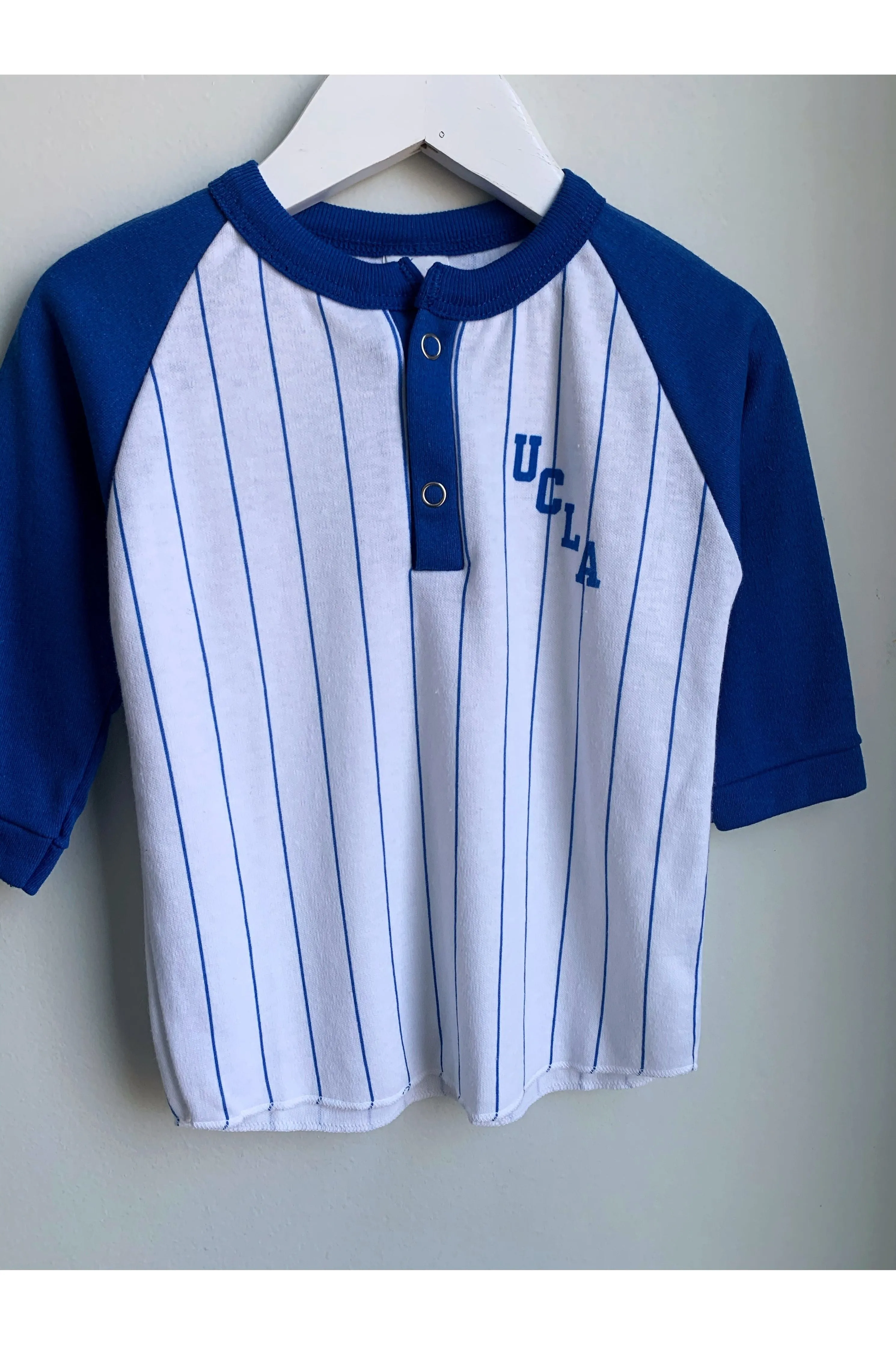Vintage Henley Striped UCLA Baseball Tee - 3T
