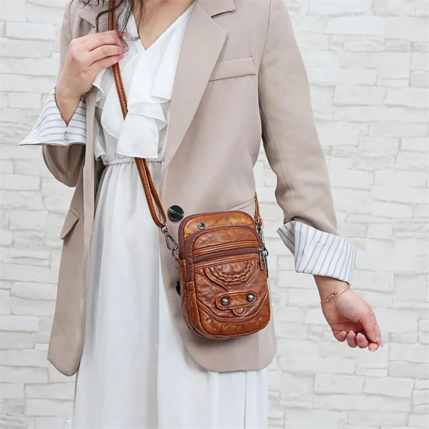 Vintage-Inspired Artisan Crossbody Bag