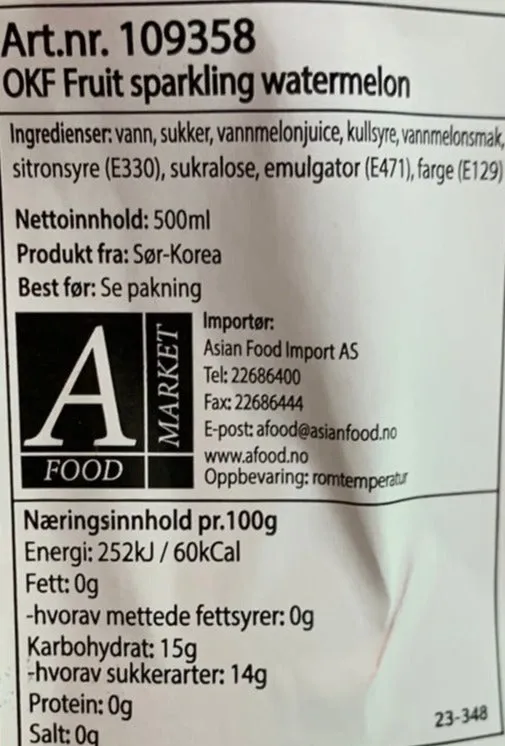 Watermelon Sparkling - OKF, 500ml