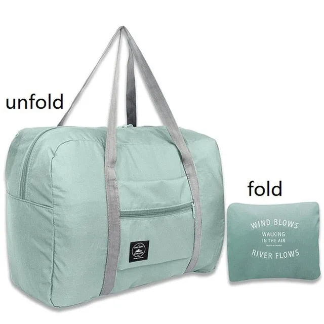 Waterproof Nylon Travel Bags Women Men Large Capacity Folding Duffle Bag Organizer Packing Cubes Luggage Girl Weekend Bag #0611