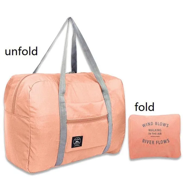 Waterproof Nylon Travel Bags Women Men Large Capacity Folding Duffle Bag Organizer Packing Cubes Luggage Girl Weekend Bag #0611