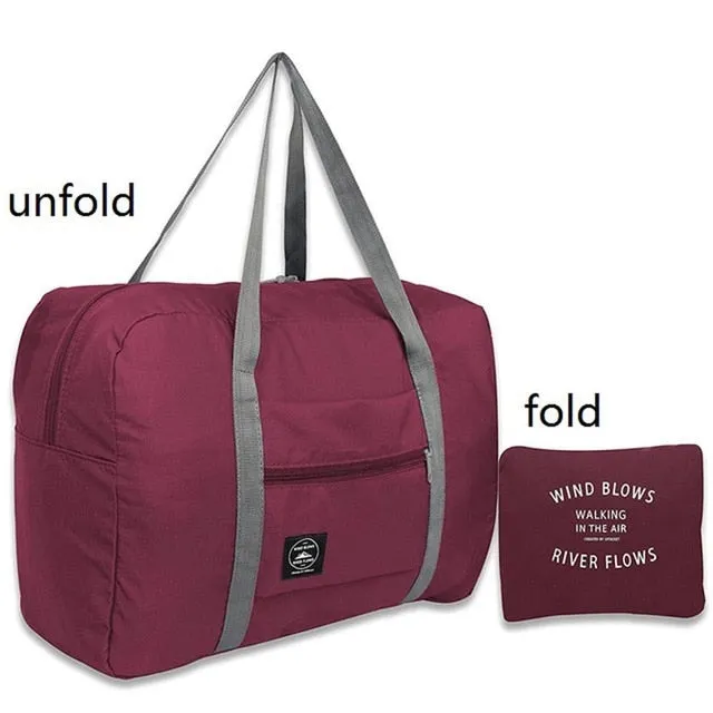 Waterproof Nylon Travel Bags Women Men Large Capacity Folding Duffle Bag Organizer Packing Cubes Luggage Girl Weekend Bag #0611
