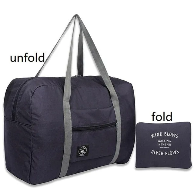Waterproof Nylon Travel Bags Women Men Large Capacity Folding Duffle Bag Organizer Packing Cubes Luggage Girl Weekend Bag #0611