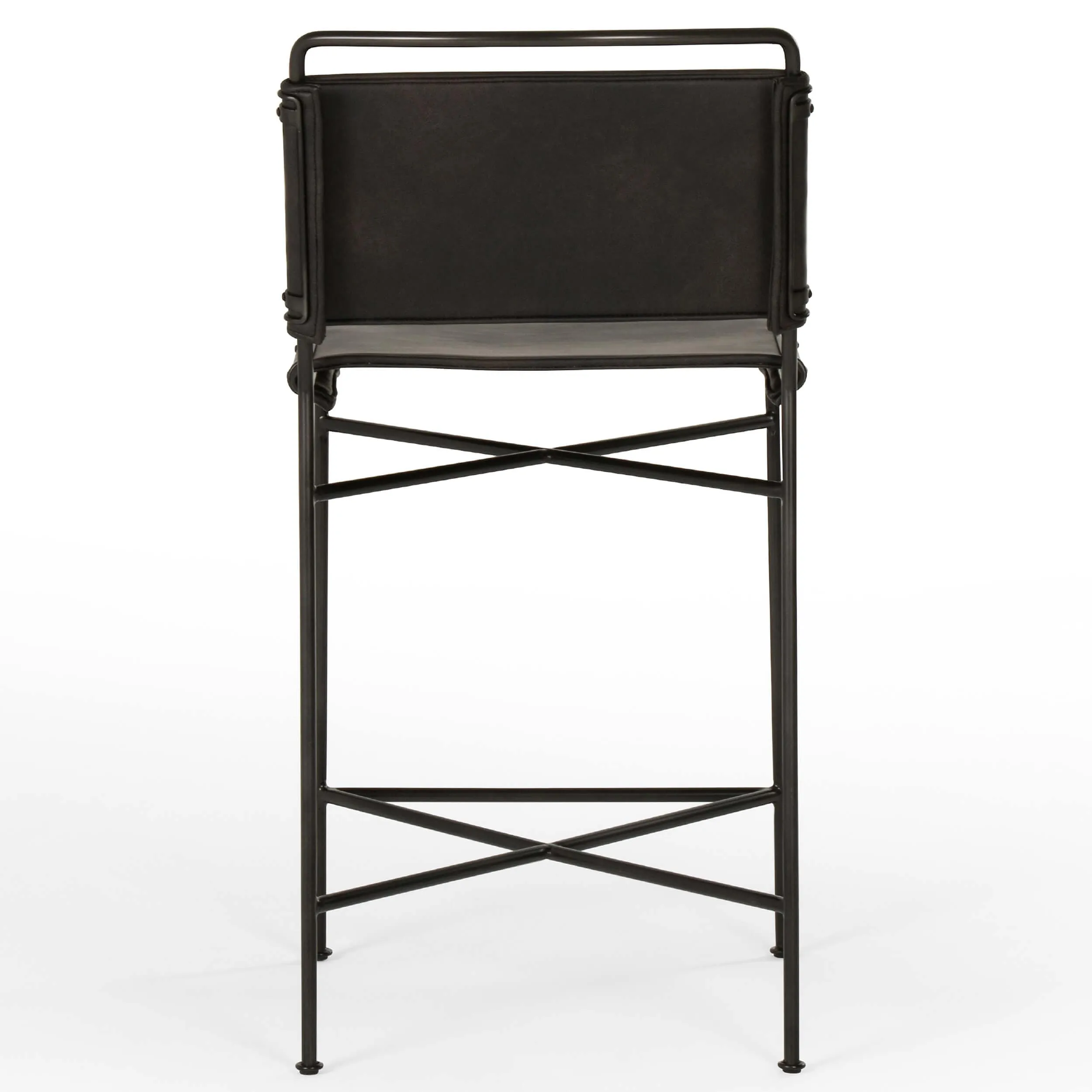 Wharton Bar & Counter Stool, Distressed Black, Set of 2