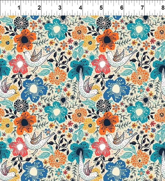 Whimsy 2WMS-1 - Multi colored floral
