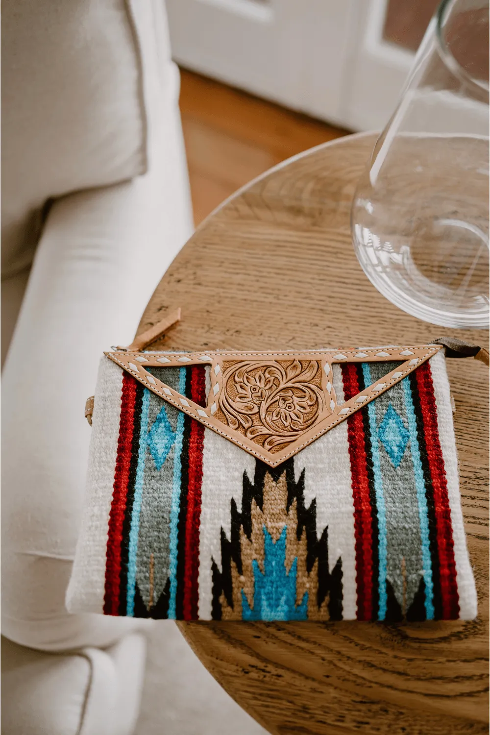 White Saddle Bag/ Clutch