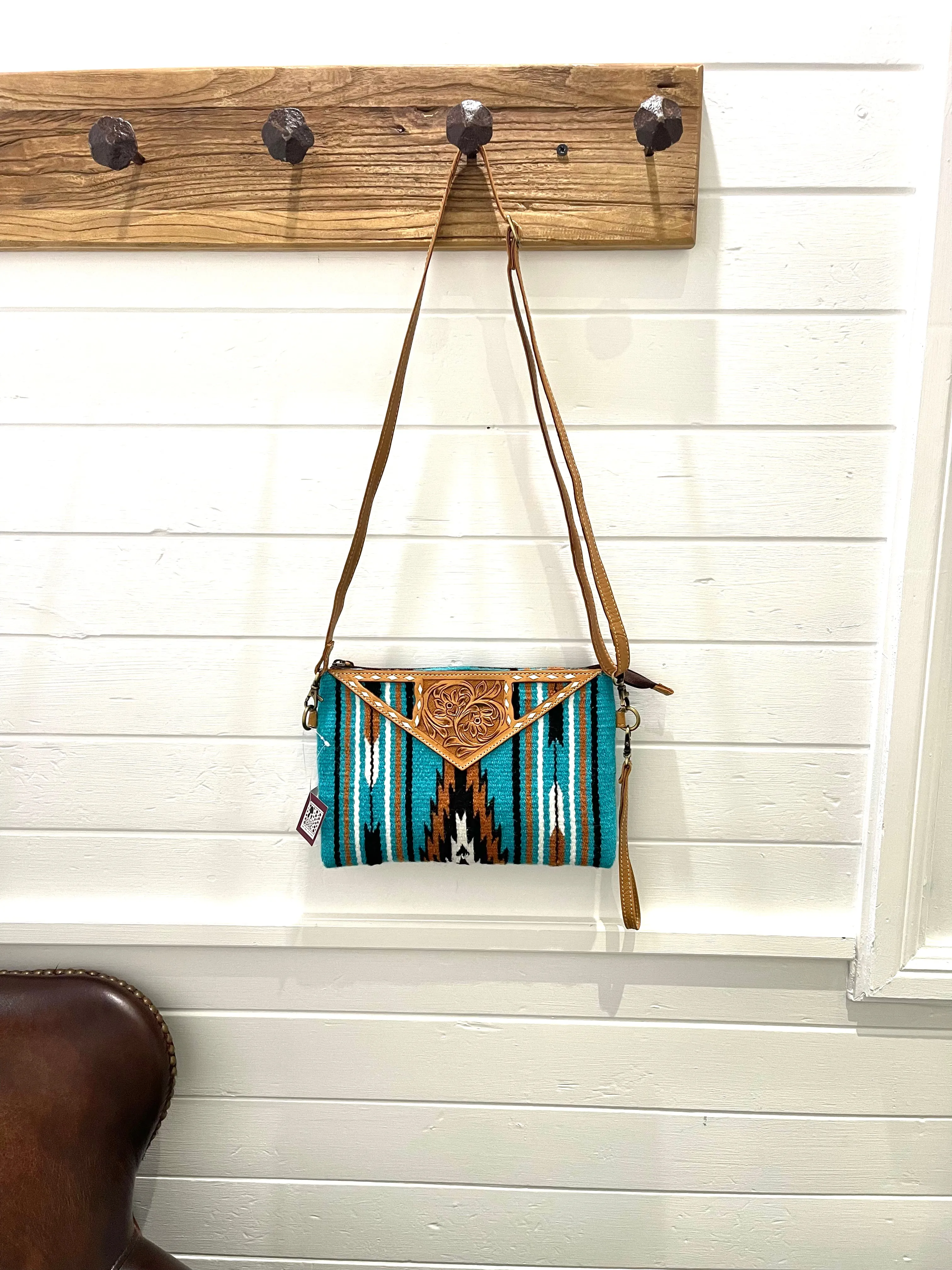 White Saddle Bag/ Clutch