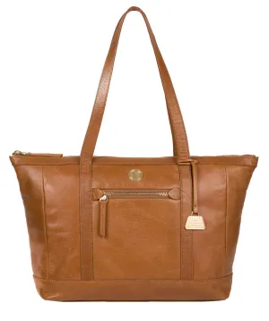 'Willow' Saddle Tan Leather Tote Bag