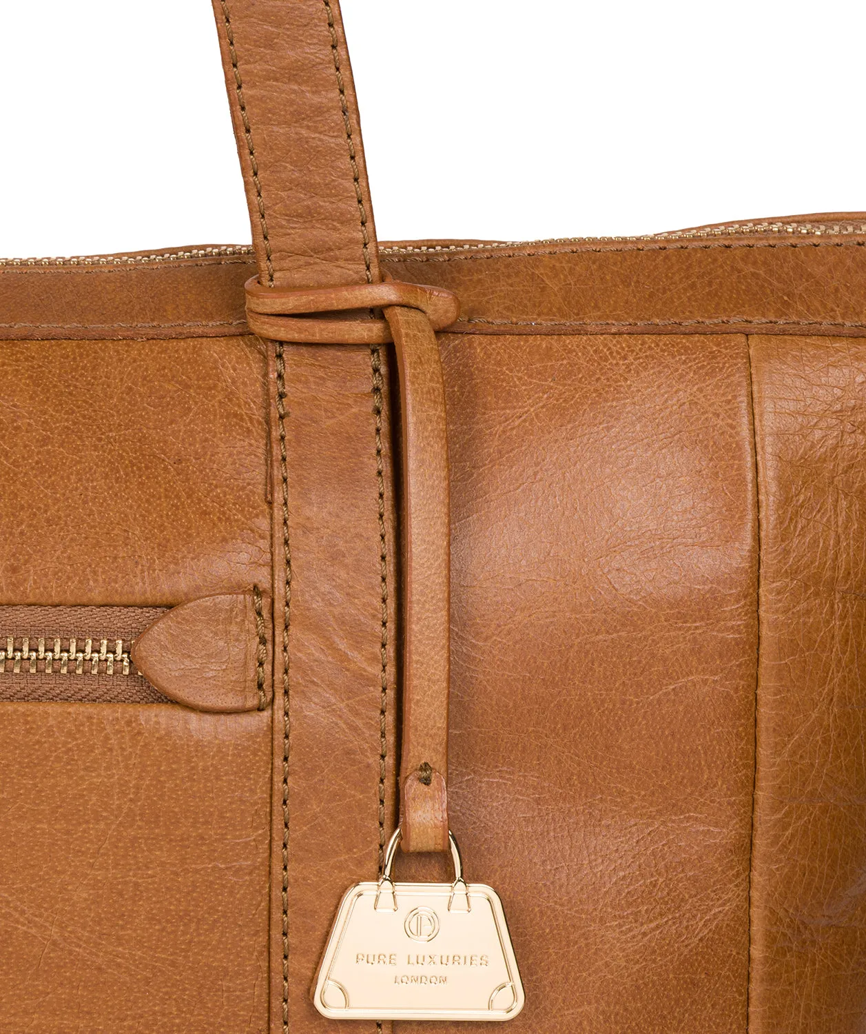 'Willow' Saddle Tan Leather Tote Bag