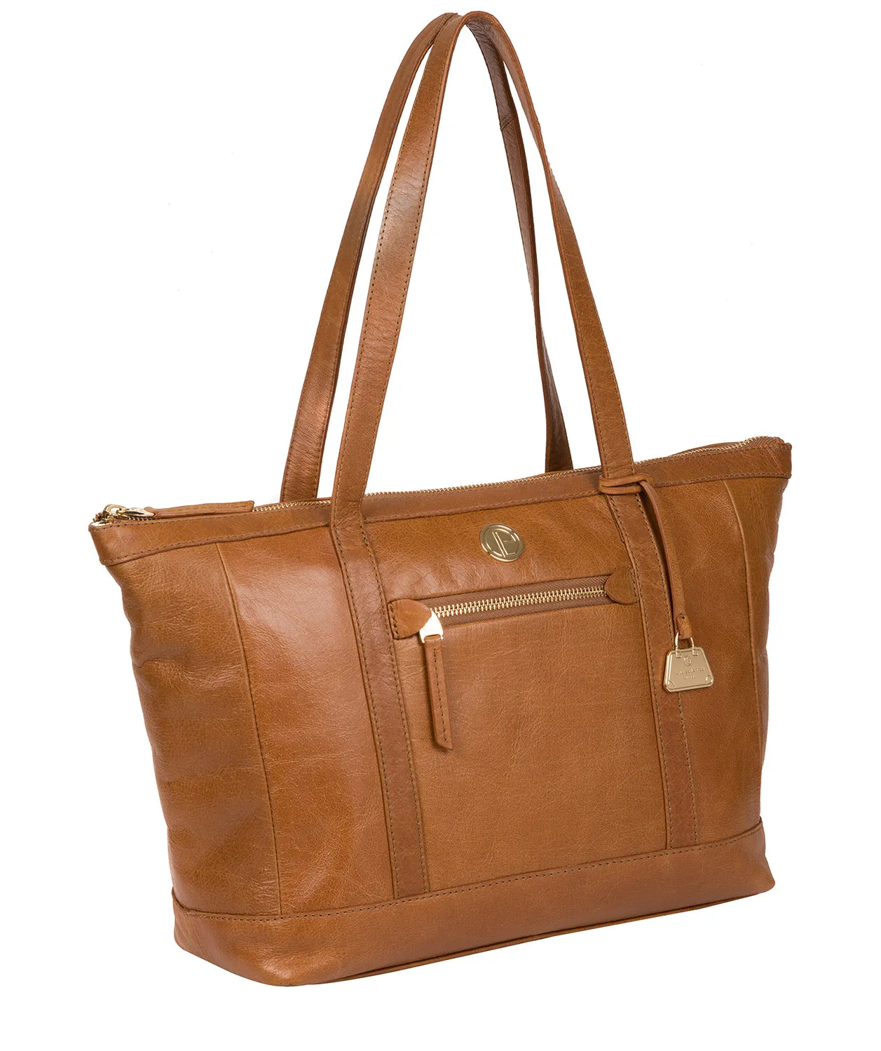 'Willow' Saddle Tan Leather Tote Bag