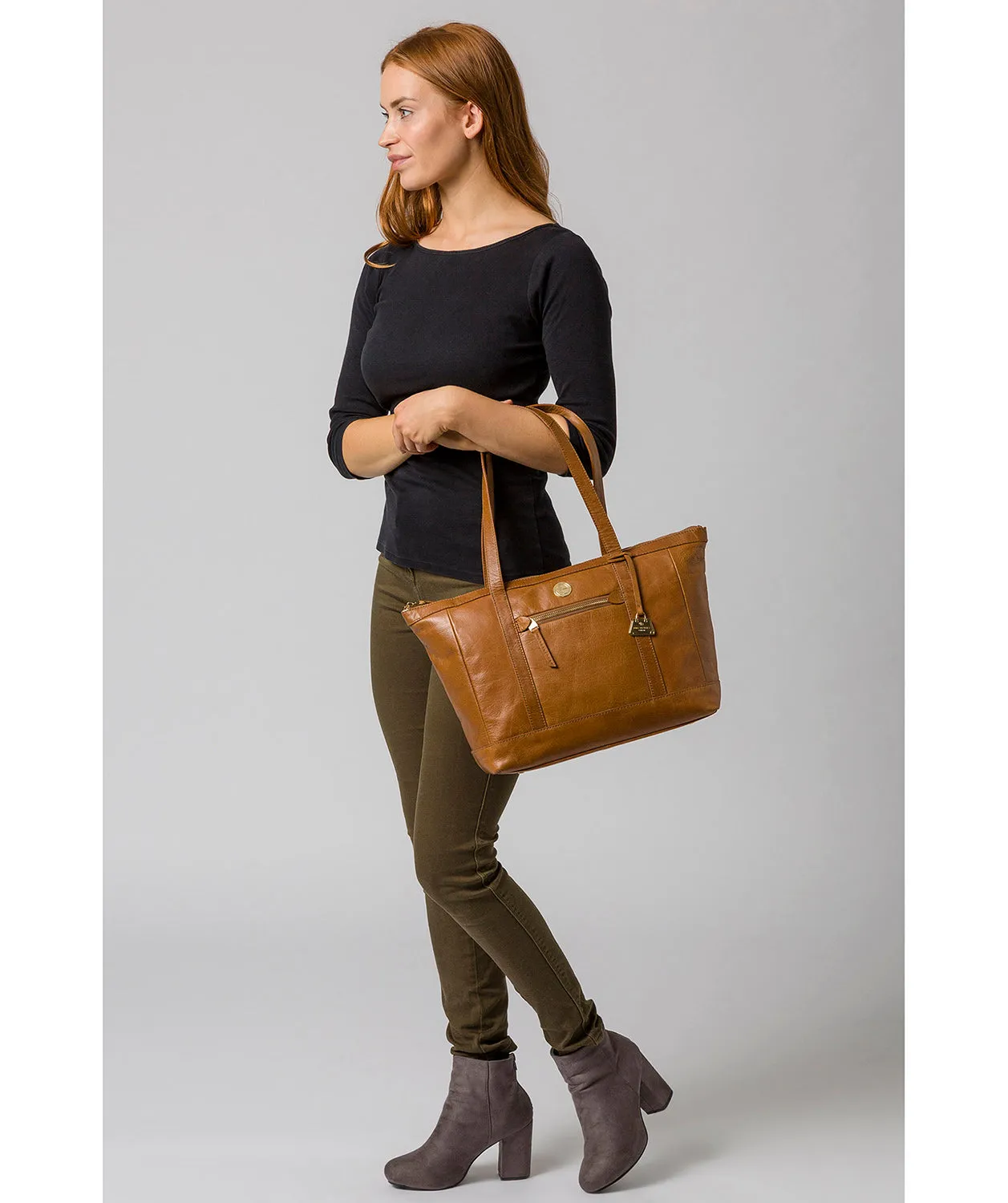 'Willow' Saddle Tan Leather Tote Bag