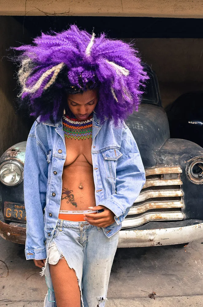 Women's Oversized Vintage Denim Jacket
