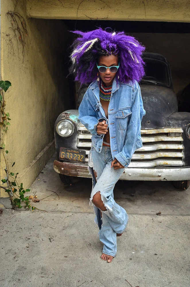 Women's Oversized Vintage Denim Jacket