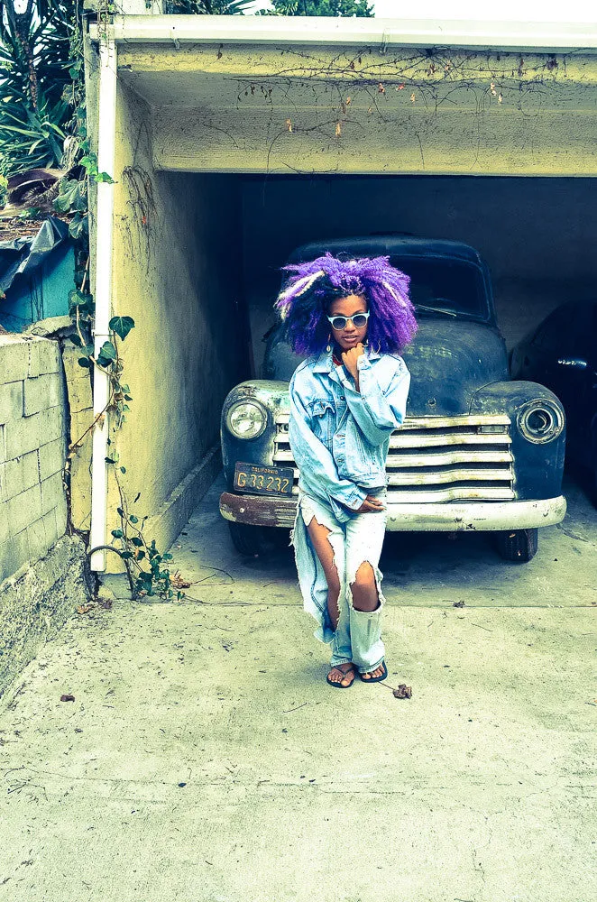 Women's Oversized Vintage Denim Jacket