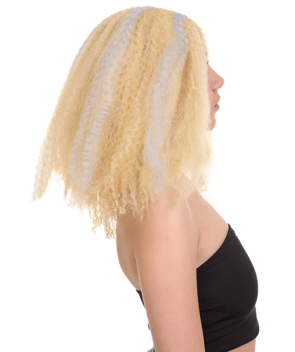 Women's Shoulder Length Curly Wig Multi Colored | Premium Breathable Capless Cap