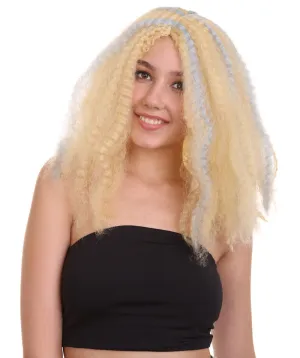 Women's Shoulder Length Curly Wig Multi Colored | Premium Breathable Capless Cap