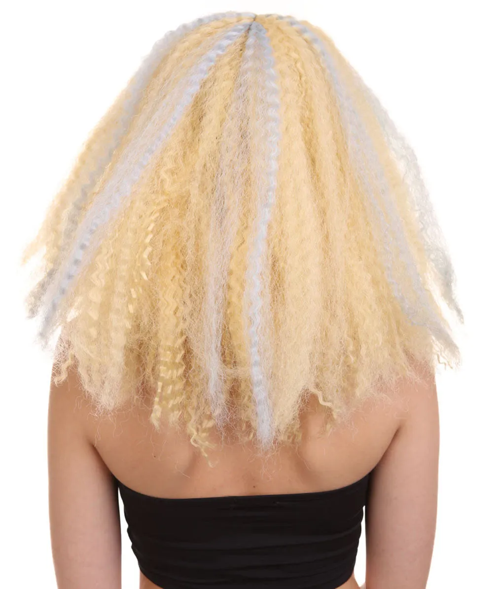 Women's Shoulder Length Curly Wig Multi Colored | Premium Breathable Capless Cap