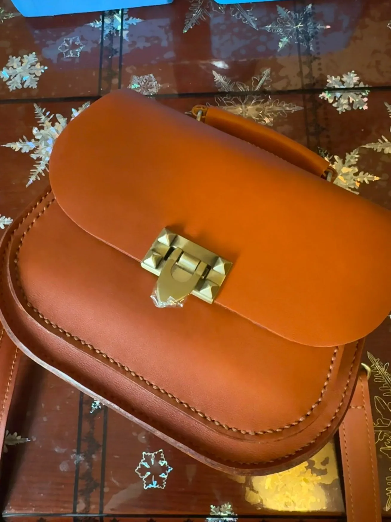 Women's Small Leather Crossbody Saddle Bag Handmade Saddle Leather Crossbody Bag