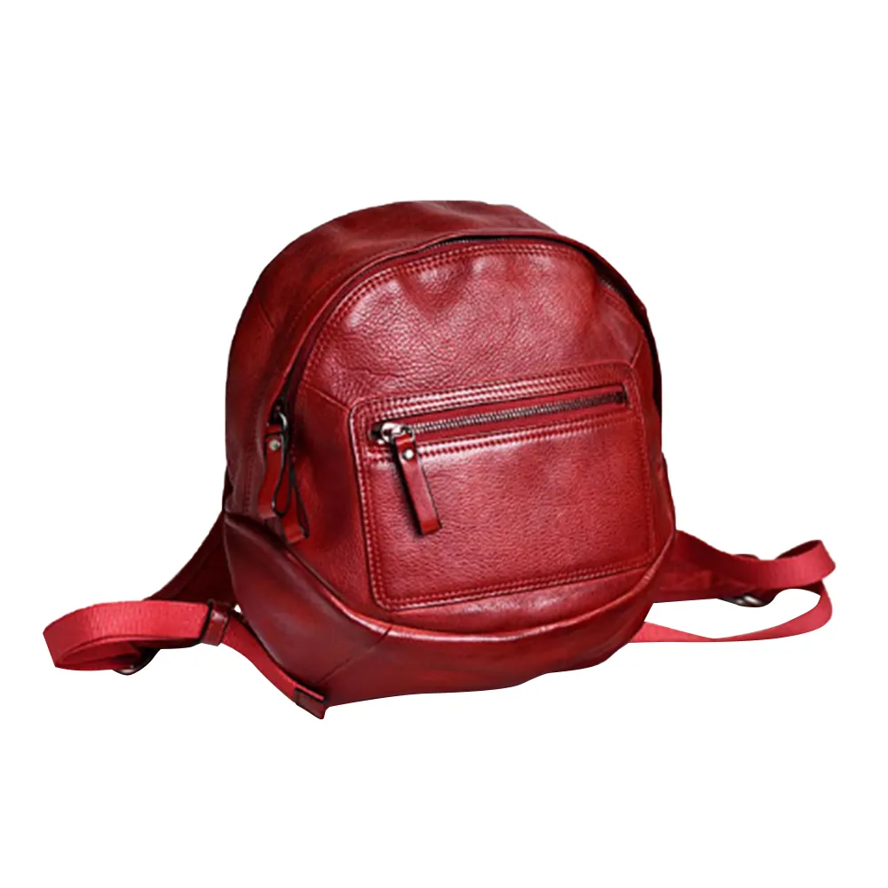 YAAGLE Girls' Casual Genuine Leather Mini Zipper Backpack YG9082