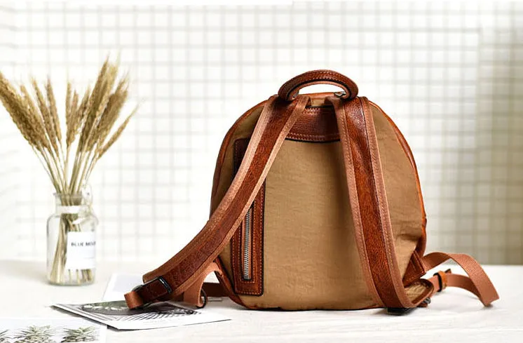 YAAGLE Girls' Casual Genuine Leather Mini Zipper Backpack YG9082