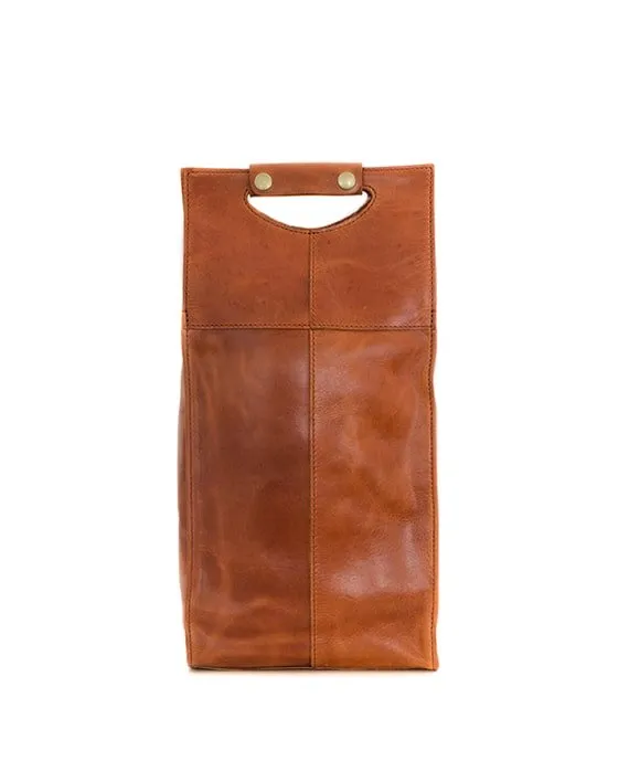 Zemp Pinotage 2 Leather Wine Carrier | Chestnut