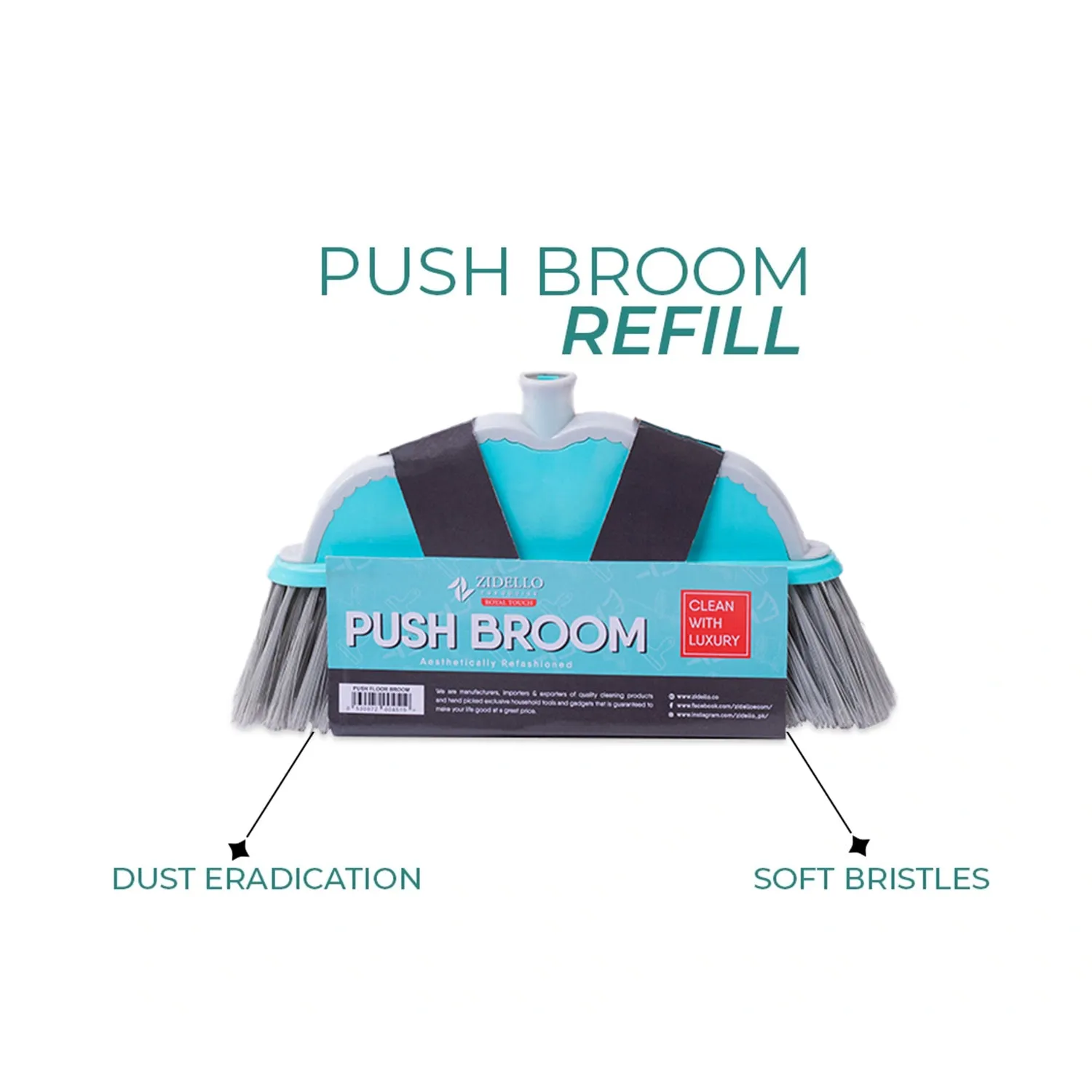 Zidello Sparkling Push Broom